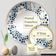 thumbnail image 3 of Designart "Fusion of Industrial Elements III" Camouflage Polka Dot Round Wall Mirror - Oval Printed Decorative Mirror - Multiple Color Options, 3 of 5