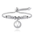 thumbnail image 1 of Pulsera de cruz para mujer, pulsera de plata con dije de cruz, ajustable, de acero inoxidable, con Jesús, católica, regalos religiosos para mujer., 1 of 5