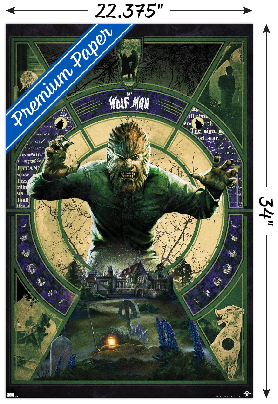 The Wolf Man - Illustration Wall Poster, 22.375" x 34"