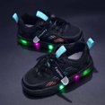 thumbnail image 2 of Entyinea Kids Light Up Shoes Toddler Girls Boys Breathable Led Flashing Sneakers for Toddler and Little Kid Toddler Girls Shoes Toddler Girls Shoes Black for 11.5, 2 of 7