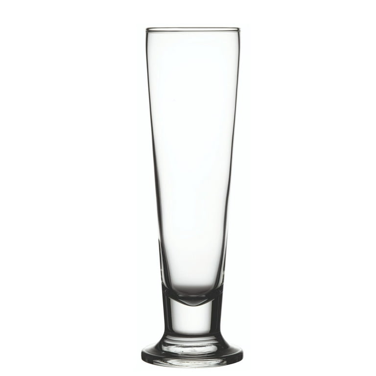 14 oz Pilsner Glass - Tall-Footed - 2 1/2 x 2 1/2 x 9 1/2 - 12 count box  - Restaurantware