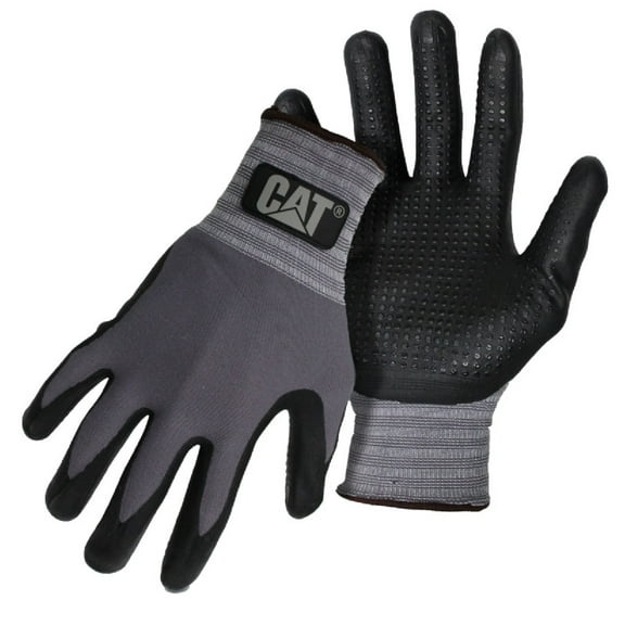 Cat CAT017419L Dipped And Dotted Nitrile Coated Palm Gloves, Each