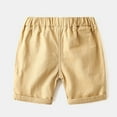 thumbnail image 4 of LYMAYTER Kids Baby Boys Summer Shorts Solid Color Cotton Five Jogger Pants Toddler Casual Shorts for 1-8 T, 4 of 9