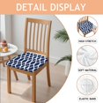 thumbnail image 2 of Blue and White Modern Art Geometric Seat Covers for Dining Room Chairs Set Of 4,Stretch Printed Washable Chair Seat Cover with Elastic Ties and Button,Removable Waterproof Couch Cushion Covers, 2 of 6