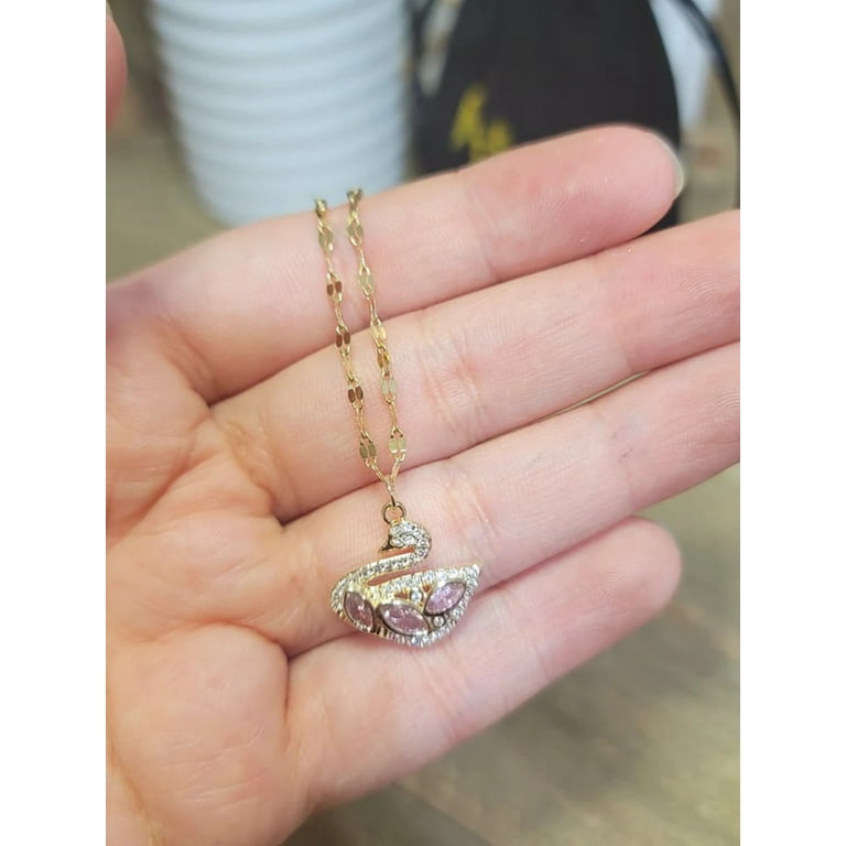 Swan Fashion Crystal Necklace Gold tone Handmade True Beauty Korean Drama Walmart
