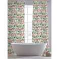thumbnail image 5 of Vintage Flowers Sheer Curtains 108 Inch Length 2 Panels Set Window Treatments, Spring Pink Green Floral Country Leaves Birds Rod Pocket Semi Curtains for Living Room/Bedroom/Kitchen, 104"W x 108"L, 5 of 7