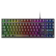 thumbnail image 3 of Teclado retroiluminado con LED con cable, 87 teclas, PC, teclados mecánicos iluminados, resistencia a derrames negros, accesorios para ordenador Juegos de teclado y mouse para computadora Negro, 3 of 8