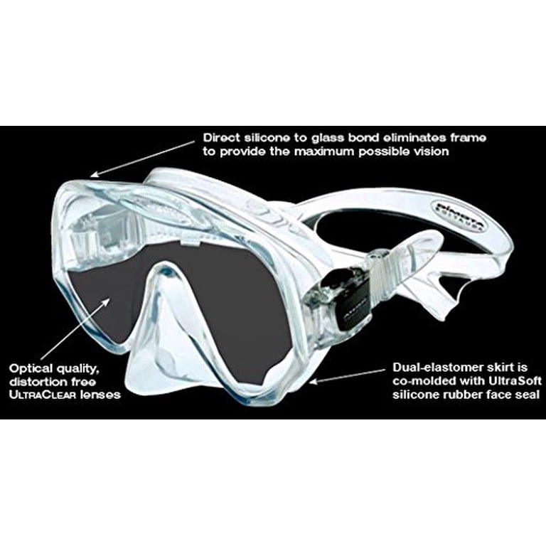 Atomic Aquatics Frameless Scuba Dive Mask - Clear Medium For Smaller Faces