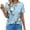 Light Blue#03, variant on JTZGDY Womens T Shirts Short Sleeve Tops Boho Floral Printed Casual Pleated Front Tunic Blouses Flowy Dressy Crew Neck Summer Outfits Light Blue#02 M