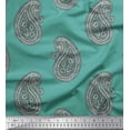 thumbnail image 1 of Soimoi Modal Satin Fabric Paisley Block Print Fabric by Yard 42 Inch Wide, 1 of 1