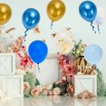 thumbnail image 5 of Unique Bargains Latex Party Balloons with Ribbon Dark Blue Light Blue Gold 12Inch 60Pcs, 5 of 6
