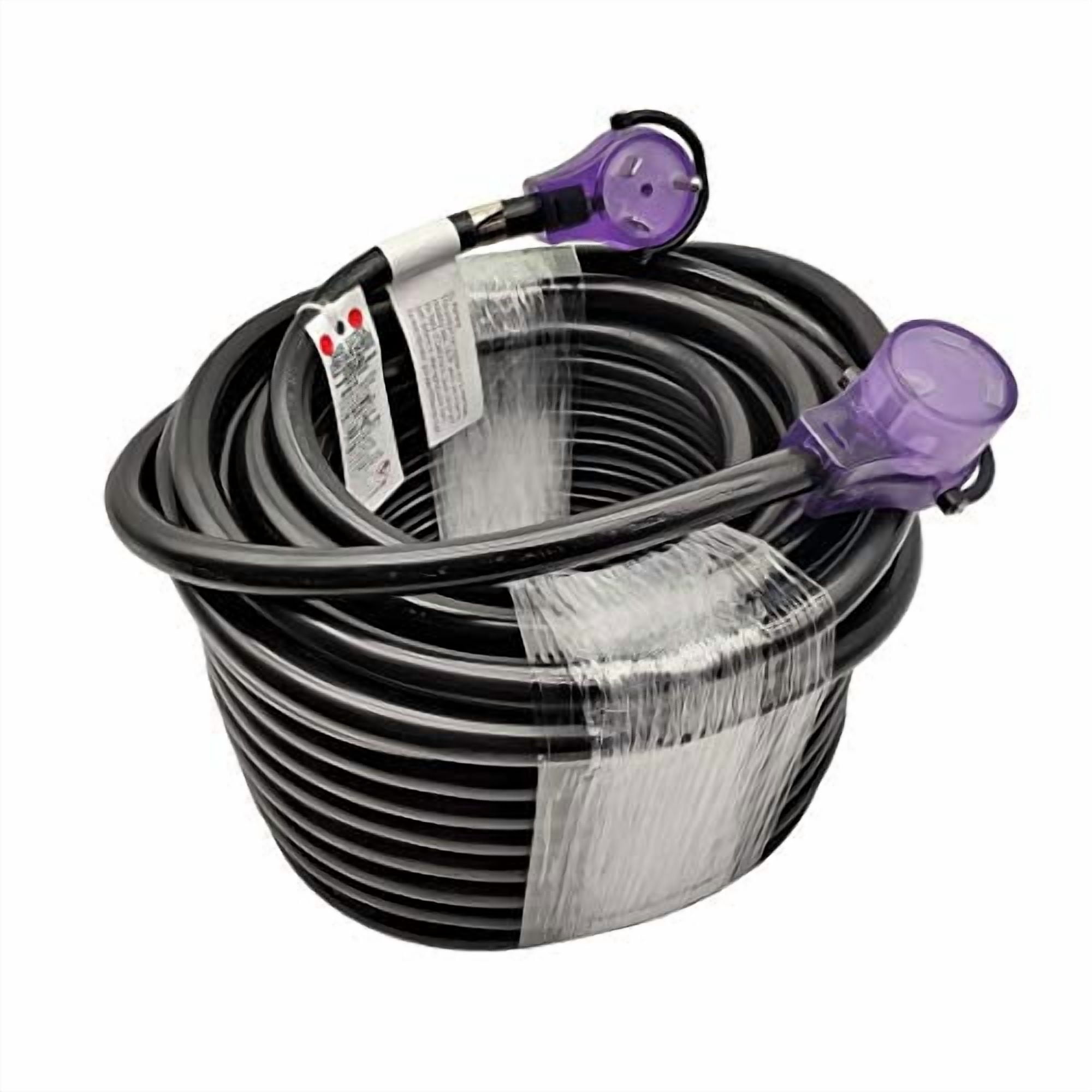 Parkworld 61322 RV 30A Extension Cord NEMA TT-30 with Handle, Camper 30amp TT-30P to TT-30R (100FT)