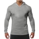 thumbnail image 1 of Sudadera con capucha deportiva de moda para hombre: sudadera de entrenamiento de color liso, mezcla de algodón, transpirable, corte ajustado, para el gimnasio, correr y ocasiones informales, 1 of 6