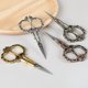 thumbnail image 4 of Ounissouiy Tijeras de costura para ropa, estilo europeo Vintage, herramientas de bordado, patrón de flores, aleación, artesanía profesional a medida Artesanía Oro Ounissouiy HA066269-01, 4 of 6