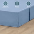 thumbnail image 4 of Bare Home Double Brushed Bed Skirt - Premium 1800 Collection - 15-inch Drop - Twin, Coronet Blue, 4 of 9