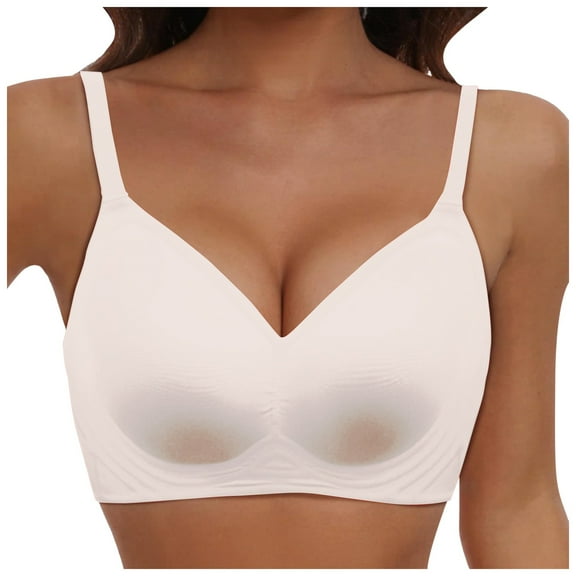Fsqjgq Womens Underwear Strapless Bras for Women Running Girl Sports Bras for Women No Underwire Seamless Bralettes Wireless Bra Soft Everyday T Shirt Bras Push Up Bras Back-Smoothing Longline Bra