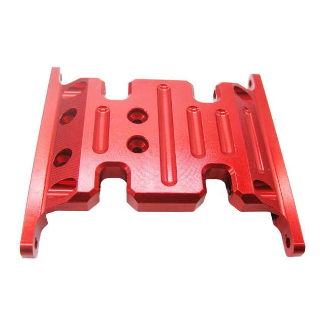 Wweixi Aluminum Alloy Gear Box Mount Plate For 1/10 AXIAL SCX10 Rock Crawler Seamless Installation Of Gear Box Mount Plate Red 1Set