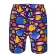 thumbnail image 3 of Pofeuu Cute Flat Hand Drawn Fishes Prin Men's Swim Trunks Quick Dry Bathing Suit Swimming Board Shorts Mesh Lining Beach Swimwear-X-Large, 3 of 6
