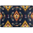 thumbnail image 4 of SKYSONIC 36x24in Ikat Geometric Ornament Area Rug, Mexica Folk Art Non-Slip Floor Carpet for Indoor Living Dining Room Bedroom, 4 of 7