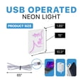 thumbnail image 2 of Half-Face 10.3" X 15" Contemporary Glam Acrylic Box USB Operated LED Neon Light, Pink, 2 of 7