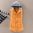 thumbnail image 2 of JIKNTTR Women Jacket Casual Slim Sleeveless Quilted Removable Hooded Winter Vest Coat Womens Casual Versatile Coats, 2 of 4