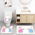thumbnail image 1 of Alfombra de baño ABPHQTO 3 piezas Lovely Toddlers Rosa Azul con respaldo antideslizante, 1 of 2
