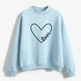 thumbnail image 2 of Ruyang Sweatshirts for Women 2024 Autumn Winter O Neck Solid Color Prints Long Sleeve Pullover Sweatshirt Active Hoodies Women, 2 of 4