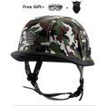 thumbnail image 1 of Casco de moto Harley de cuero Pilot Retro Medio casco, 1 of 2