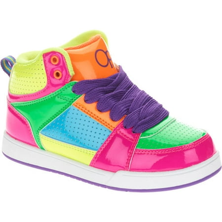 Op Girls Neon Patch Skate Sneaker - Walmart.com