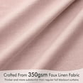 thumbnail image 4 of 100% Blackout Curtains 108 Inch Long 2 Panels for Bedroom, Thick Luxury Faux Linen Black Out Curtain Room Darkening Back Tab Pleat Window Textured Drapes with Hooks for Living Room, Baby Pink, 4 of 14