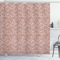 Ambesonne Floral Shower Curtain, Spring Petals Blossoms, 69"Wx70"L, Mauve Salmon Dried Rose