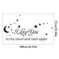 thumbnail image 3 of Bangcool Letter Wall Sticker Reusable Waterproof Moon Adhesive Window Sticker Door Decal, 3 of 10