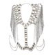 thumbnail image 1 of Collar de cadena para el cuerpo con borlas de cristal a la moda, arnés de bikini Schm Plata, 1 of 8