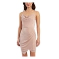 thumbnail image 1 of BCX Robe Femme Rose Extensible Métallique Froncée devant Sans Manches Mini Robe de Soirée Moulante m, 1 of 2