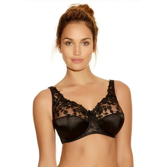 Fantasie Womens Belle Underwire Full Cup Bra, 34E, Black
