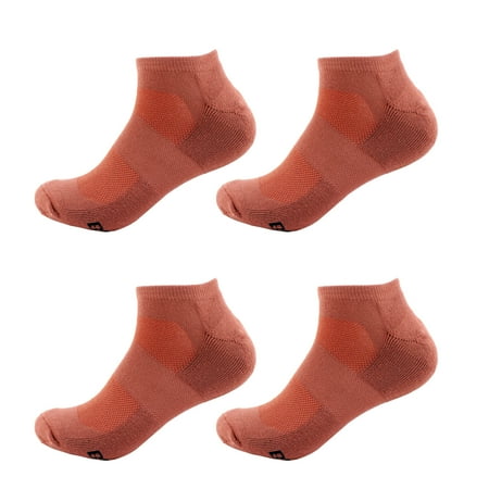 

Women s Rayon from Bamboo Fiber Colored Sports Superior Wicking Athletic Ankle Socks - Coral - 4prs Size 4-9