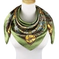 thumbnail image 5 of CAILDANL Silk Like Head Scarf for Women Satin Printed Bandana for Hair Wrapping Fashion Accessory 35 Inch Square Hair Scarf, 5 of 6