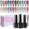 thumbnail image 1 of Set de esmalte de uñas en gel SUPWEE Reflective Cat Eye, 12 colores, 7 ml, 1 of 9