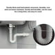 thumbnail image 5 of Matsuzay Desodorización del tubo del lavabo del lavabo Tubo de drenaje de plástico flexible retráctil ajustable Tina desmontable a prueba de Type1 NO1, 5 of 6