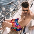 thumbnail image 2 of luoweisi Men's Beach Shorts Quick Dry Swim Trunks with Mesh Lining Cartoon Cat M, 2 of 5