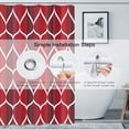 thumbnail image 2 of Rideau de Douche Géométrique Rouge, Conception Imperméable et Polyester, Séchage Rapide, Ourlet Lesté, Ensemble de Rideaux de Douche en Tissu Rouge pour Salle de Bain L 72 x H 72, Durable et Lavable avec 12 Crochets, 2 of 5