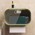 thumbnail image 1 of Wall Mounted Tissue Box No Drilling Required Waterproof Tissue Holders With Storage Shelf For Bathroom Kitchen Lavatory And Restroom Use, 1 of 6