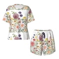 thumbnail image 4 of Lsque Autumn Garden Women's Short-Sleeved Pajama Set - 2 Piece Soft and Lightweight Sleepwear Set-Large, 4 of 9