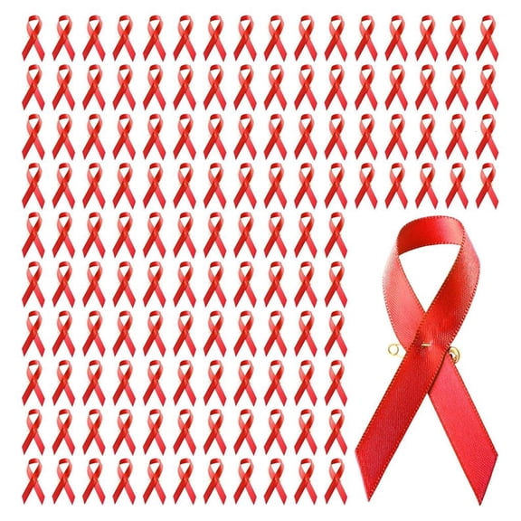 Giaone 100pcs Ribbon Cancers Enamel Pins Prevention Awareness Badge Brooches