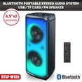 Large Party Portable Bluetooth Wireless Speaker System with LED Lights ...