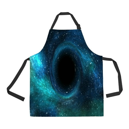 

ABPHQTO Black Hole Star Field Outer Space Apron Home Kitchen Apron with Pockets