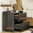 thumbnail image 6 of Nightstand with 2 Drawers, Modern End Table for Bedroom, Bedside Table with Cut-Out Handle, Large Night Stand for Home Office, Dark Grey, 6 of 8