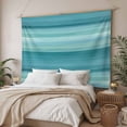 thumbnail image 3 of Teal Turquoise Aqua Ombre Tapestry for Bedroom Wall Hanging Tapestry, Contemporary Abstract Lines Ceiling Backdrop Tapestries Poster Blanket Wall Decor for Teens Room Living Room Dorm 55" x 73", 3 of 8
