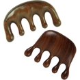 thumbnail image 1 of 2 Pcs Wooden Massage Comb, Scalp Massager Wide Tooth Hair Massager Scalp Multi Functional Wooden Wide Tooth Comb, 1 of 4