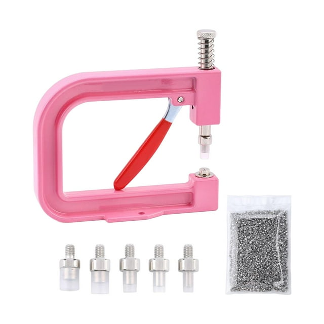 yuksok Bead Setting Machine Handmade Bead Rivet Setting Machine Tools Manual Bead Rivet Pink